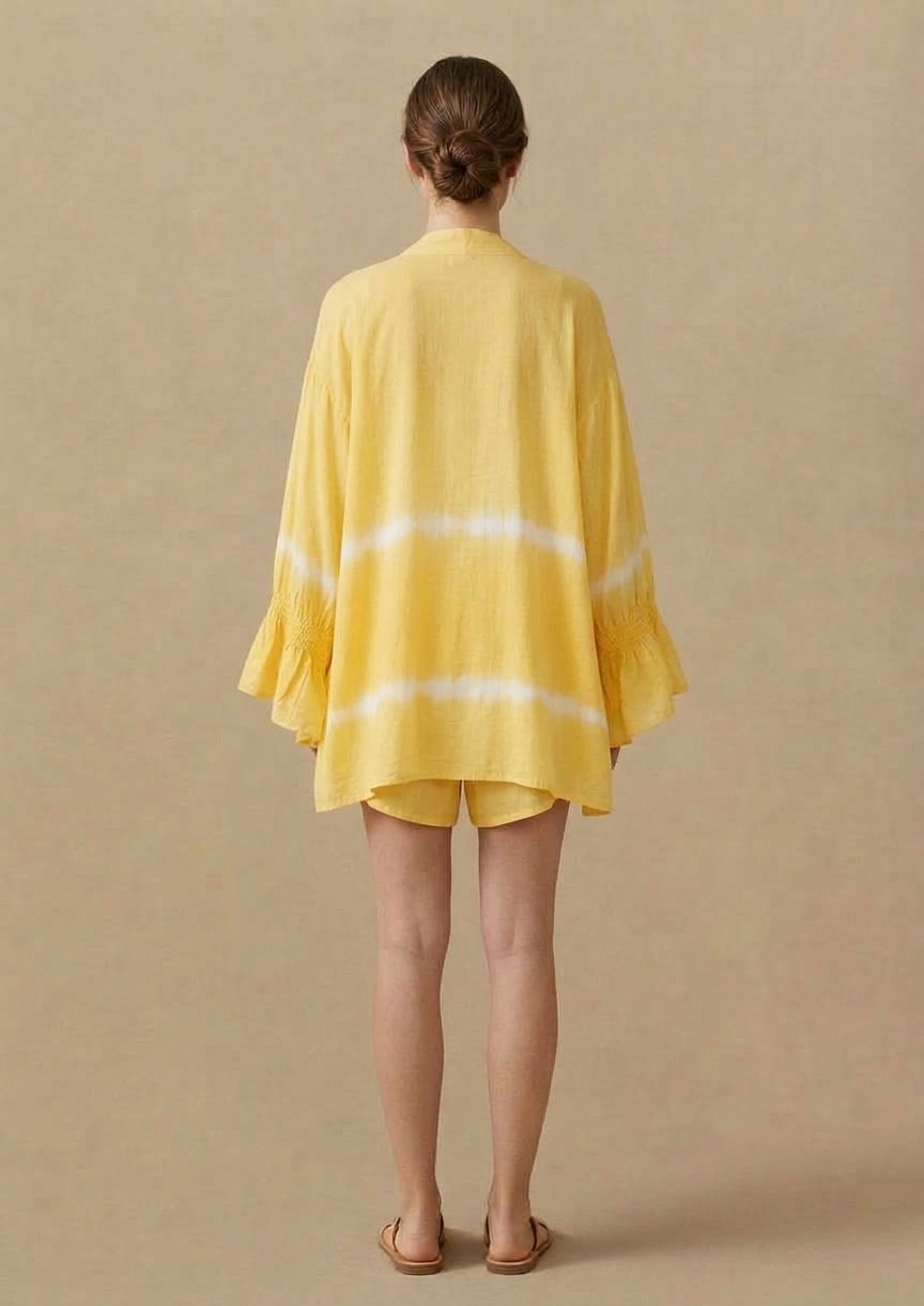 มัดย้อม เซ็ตเสื้อคลุม กางเกงขาสั้น - Image 4