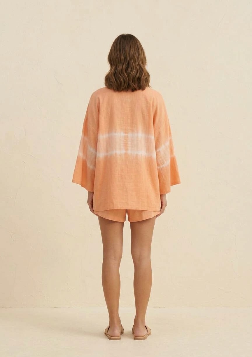มัดย้อม เซ็ตเสื้อคลุม กางเกงขาสั้น - Image 2